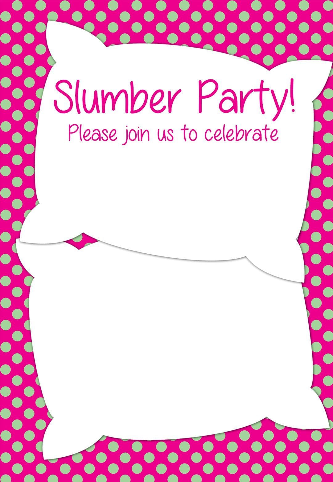 Editable Sleepover Birthday Invitation Instant Download