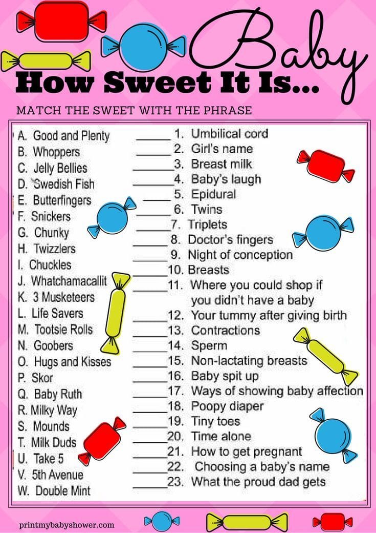 Baby Shower Games Printable Free With Answer