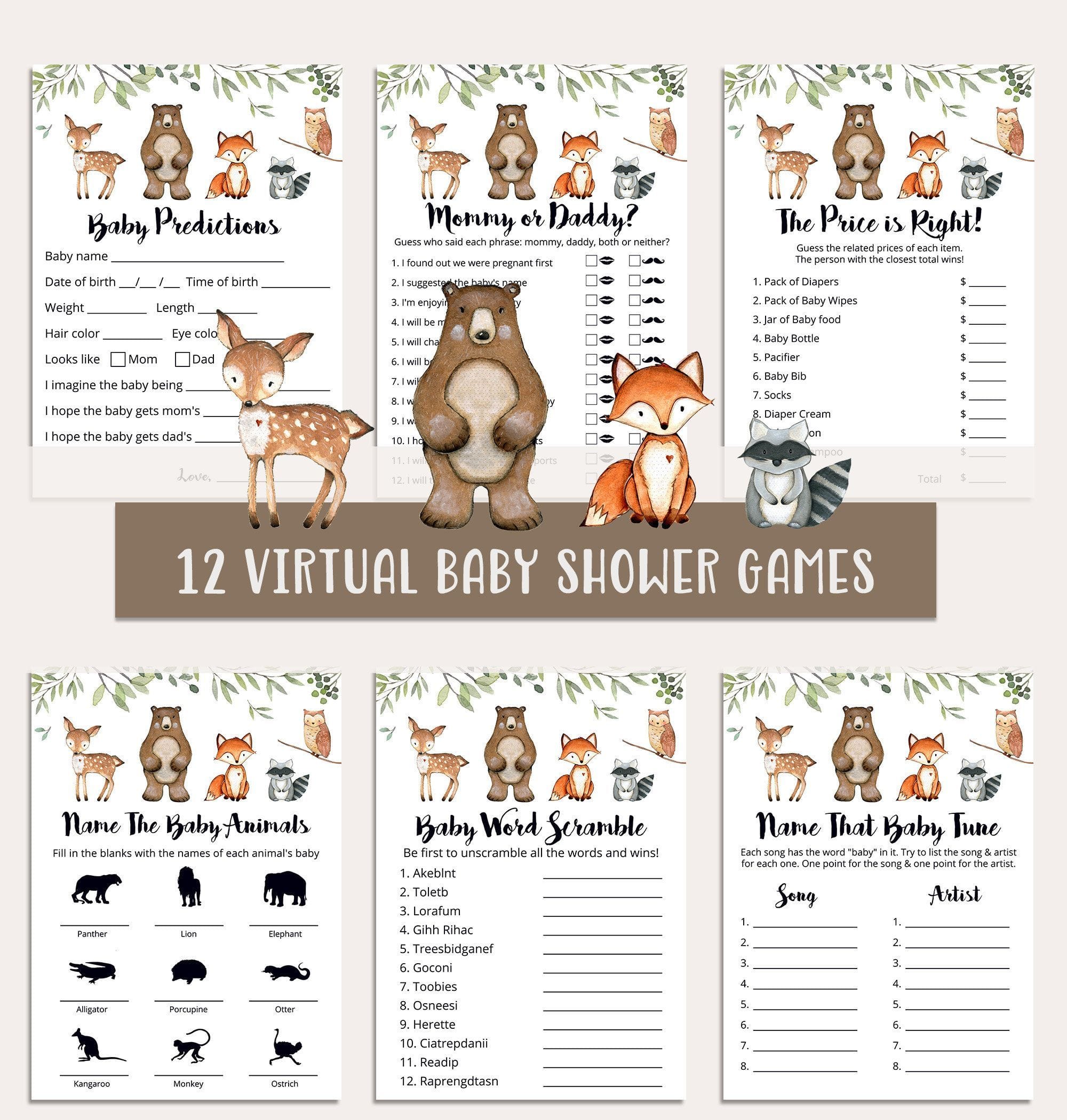 Free printable baby shower games The Typical Mom