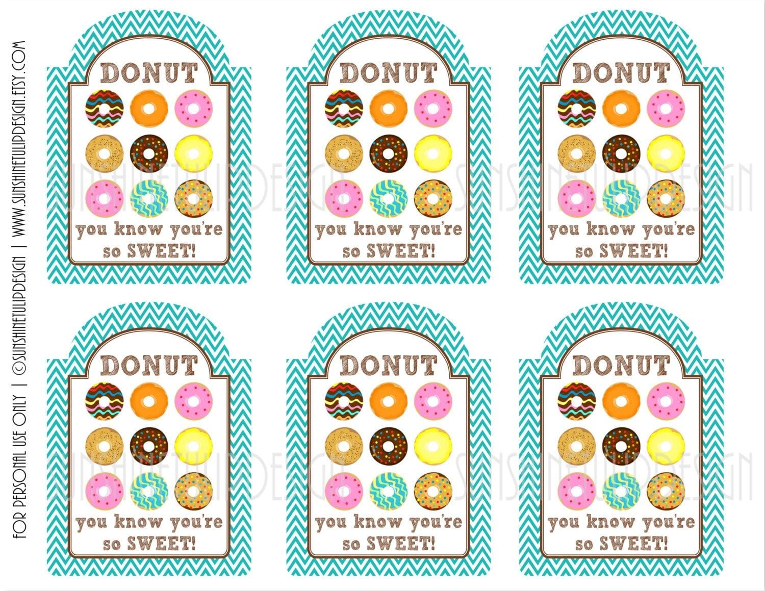 Donut Teacher Appreciation Free Printable