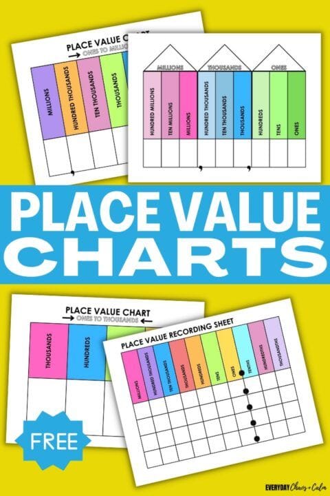 Free printable place value chart (plus activities to try!)