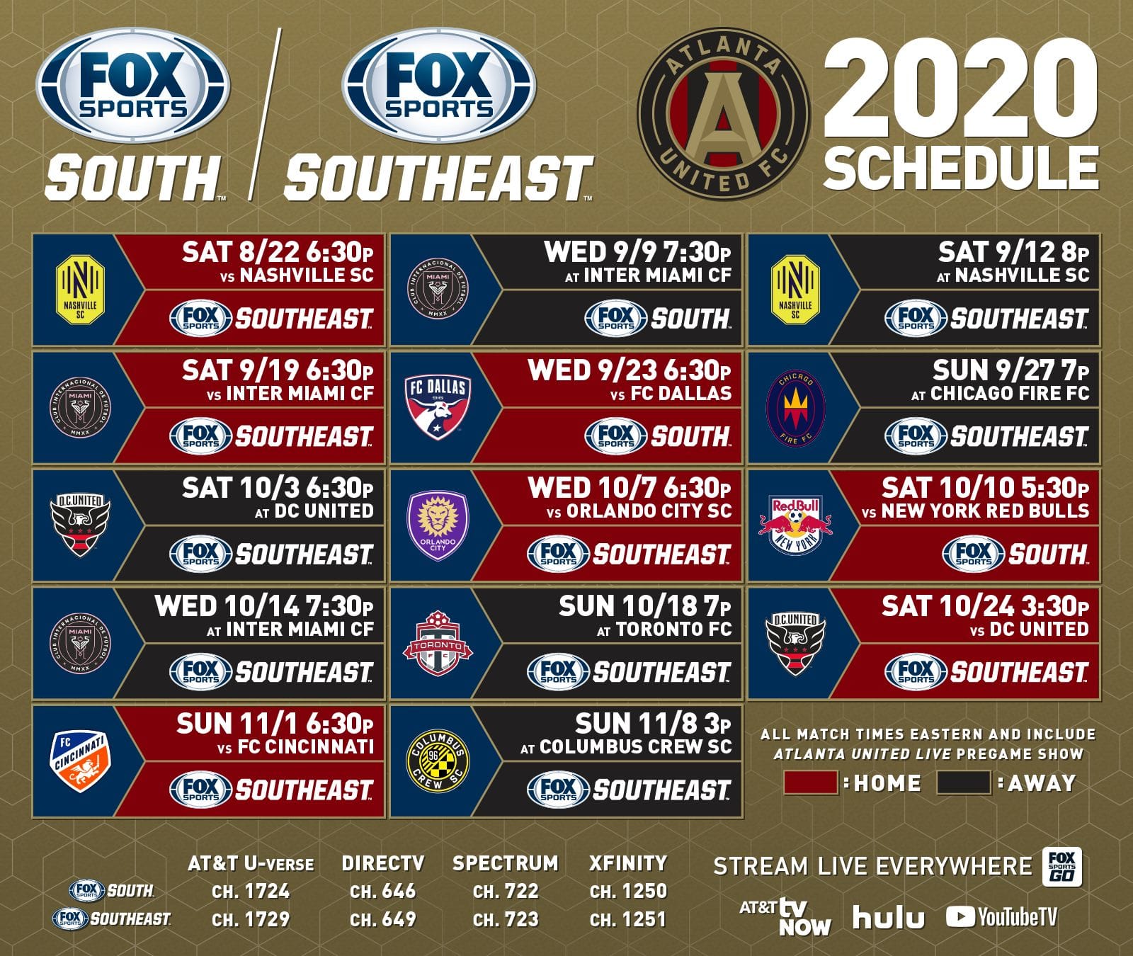 Printable Atlanta United Schedule 2022