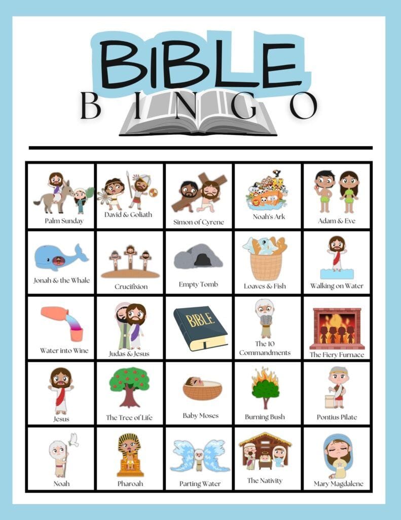 BIBLE BINGO Bingo Cards to Download