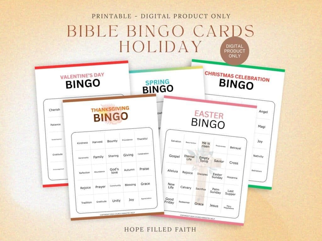 Bible Bingo Game Printable For Fun Church Activities