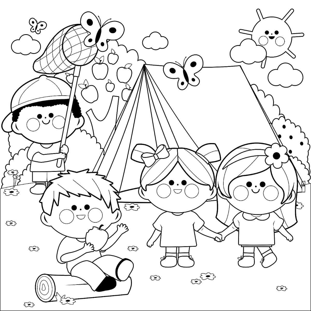 Free Printable Camping Coloring Pages