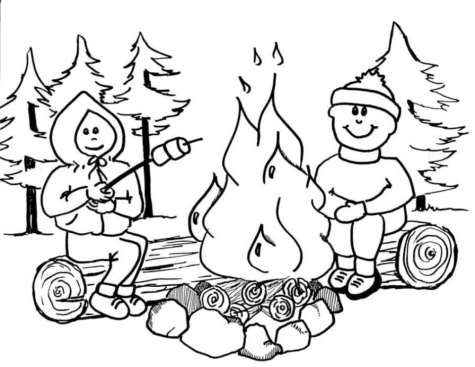 Camping Coloring Pages for Families: Fun Free Printable Coloring