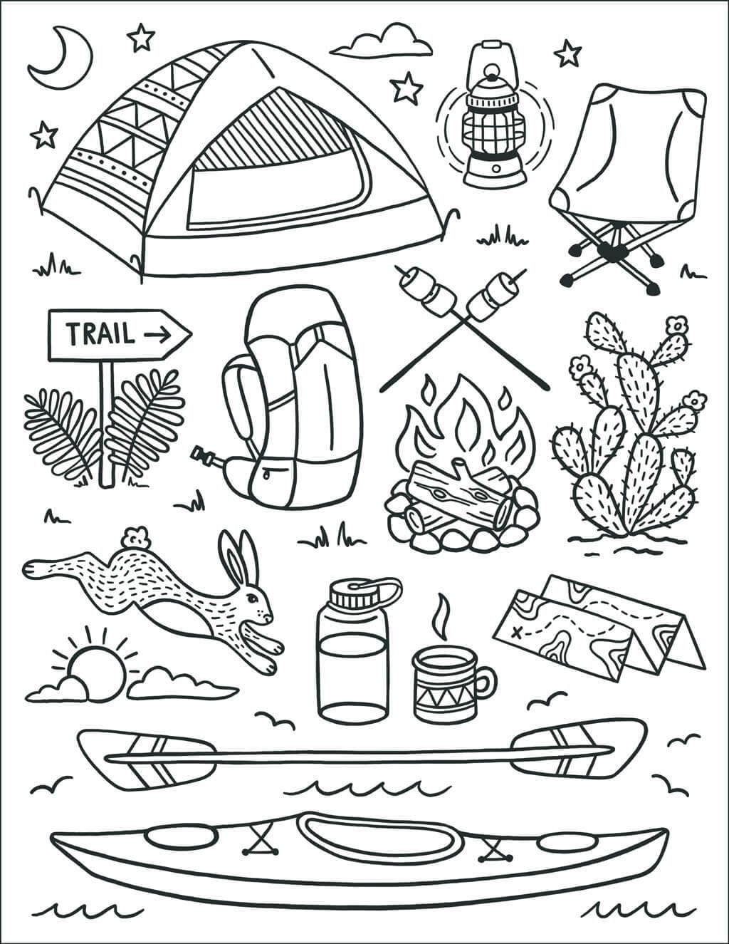 Free Printable Camping Coloring Pages