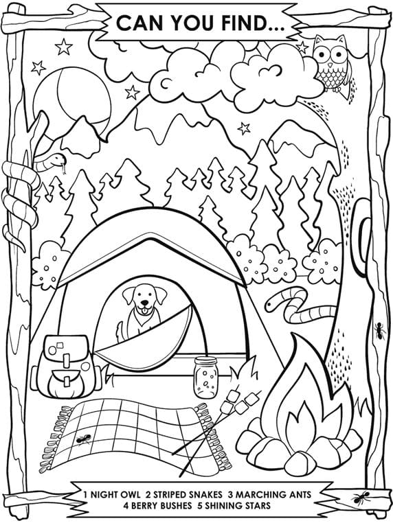 Printable Camping Coloring Pages