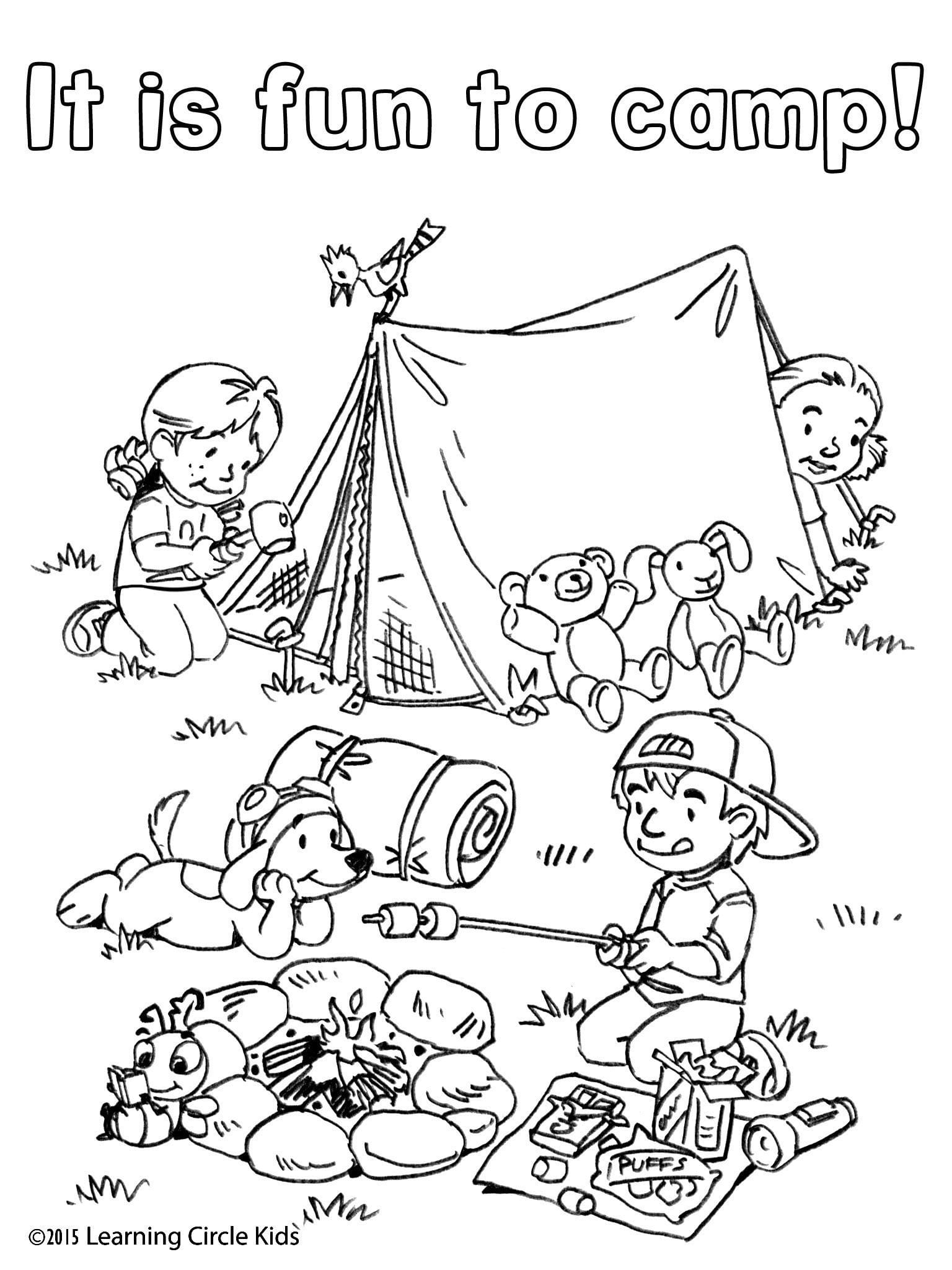 Free Camping Coloring Pages For Kids Coloring Pages