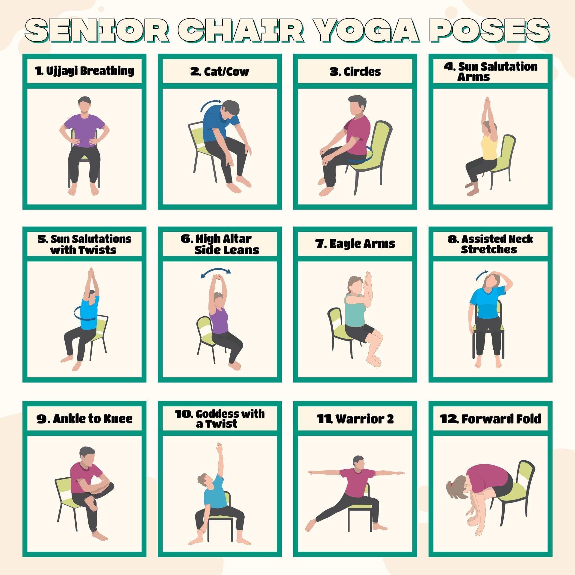 Printable Chair Yoga Poses