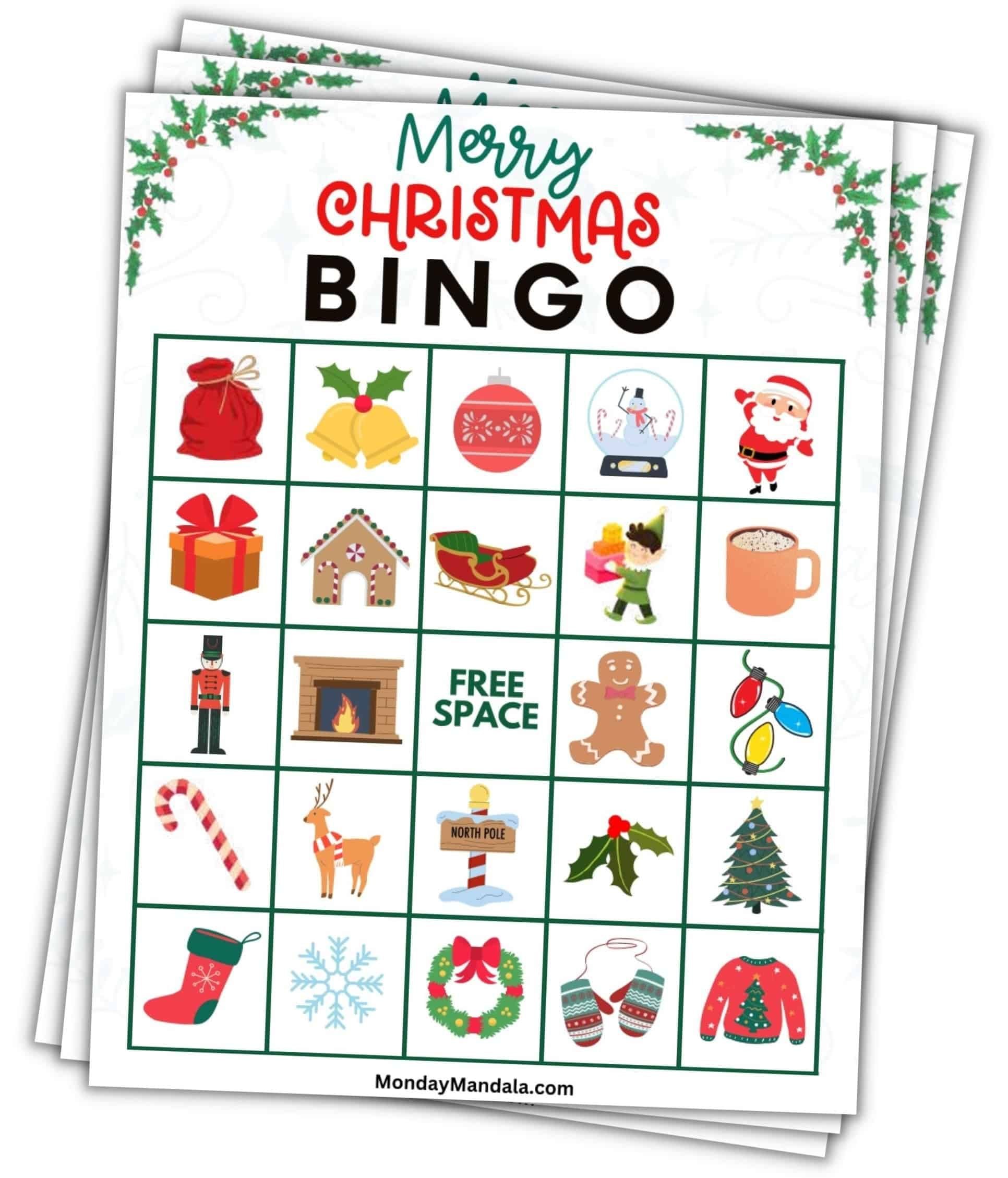 180 Christmas Bingo Cards (Free PDF Printables)