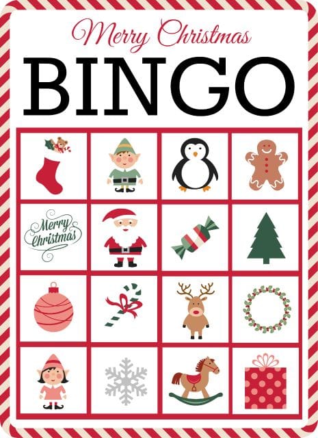 Christmas Bingo Game Download for Holiday Party Ideas