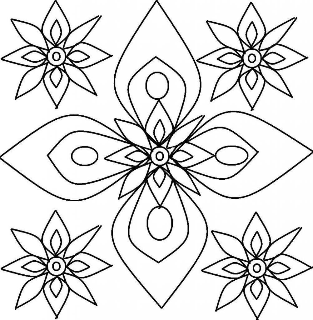 Free Printable Rangoli Coloring Pages For Kids