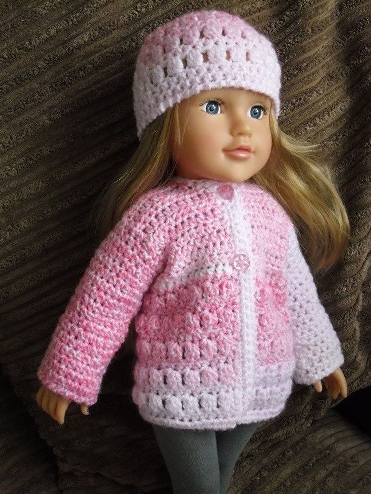 Crochet pattern for jacket and hat for 18 inch doll etsy