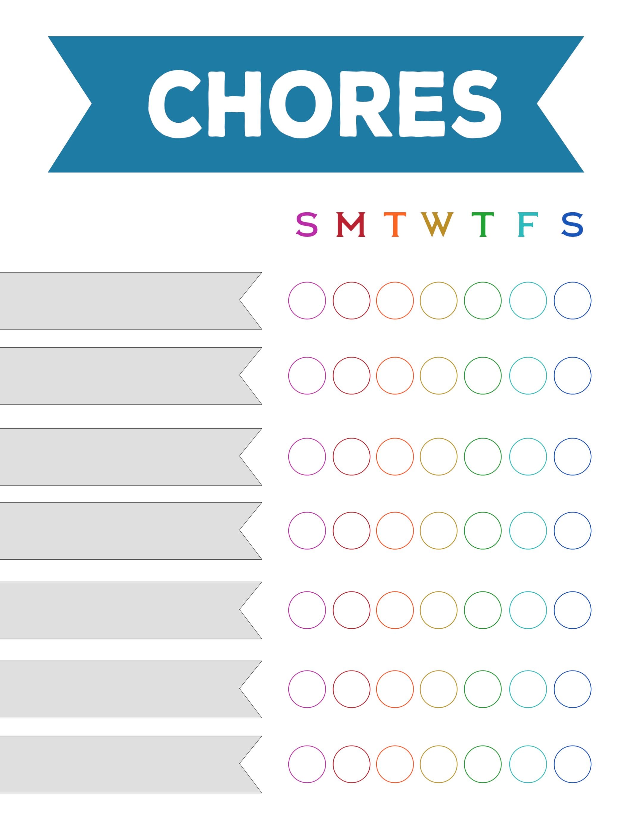 Customizable Picture Chore Chart to Organize Your Kids Daily Schedule