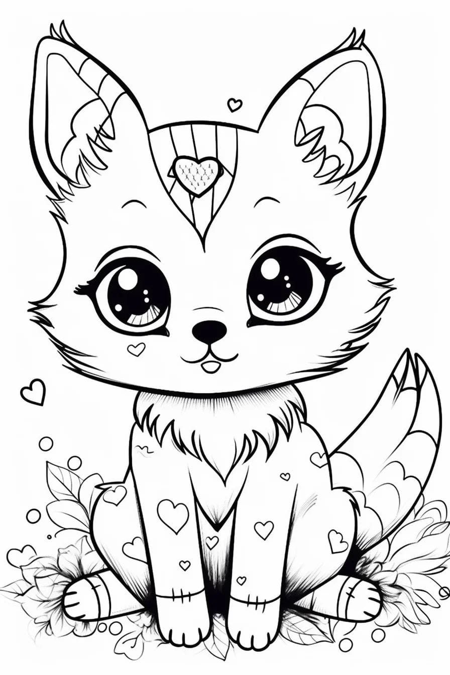 Easy Cute Animal Coloring Pages for Kids