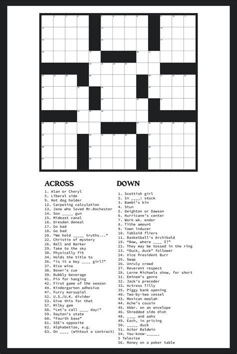 Free Printable Crossword Puzzles With Answers