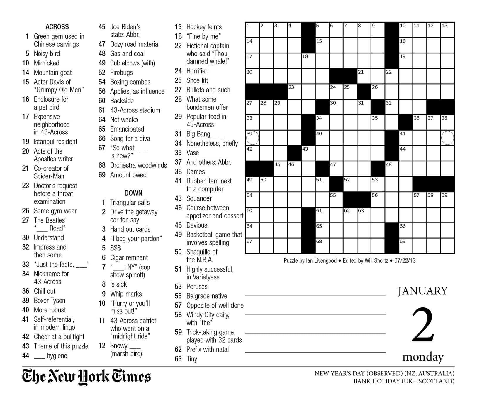 La Times Daily Crosswords