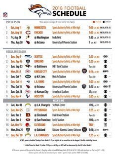 Denver Broncos 2021 schedule