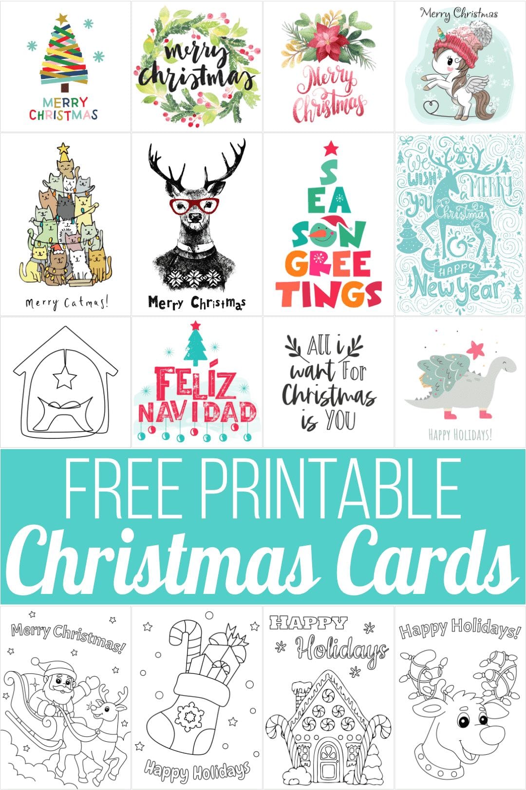 20 Gorgeous Free Printable Xmas Cards