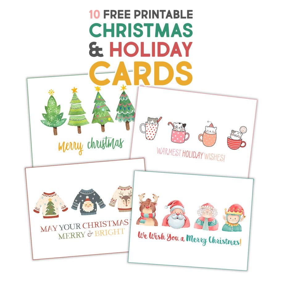 Fabulous Free Printable Christmas Holiday Cards