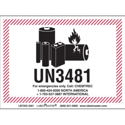 Printable Un3481 Label