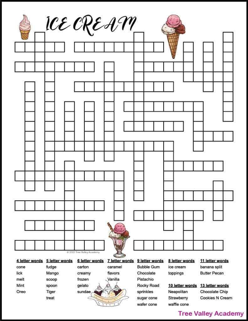 Free Fill In Word Puzzles Printable