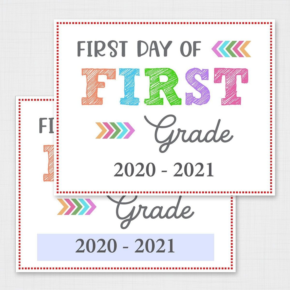 Free Printable First Day of School Signs