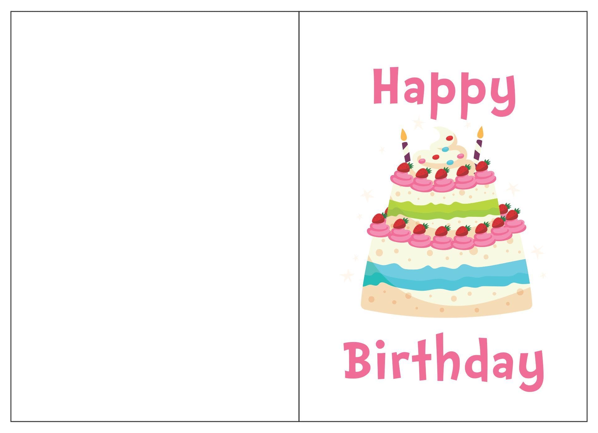 Free Printable Happy Birthday Cards Foldable