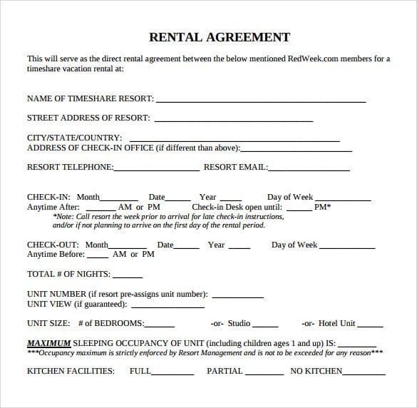 FREE 8+ Standard Rental Agreement Templates in PDF