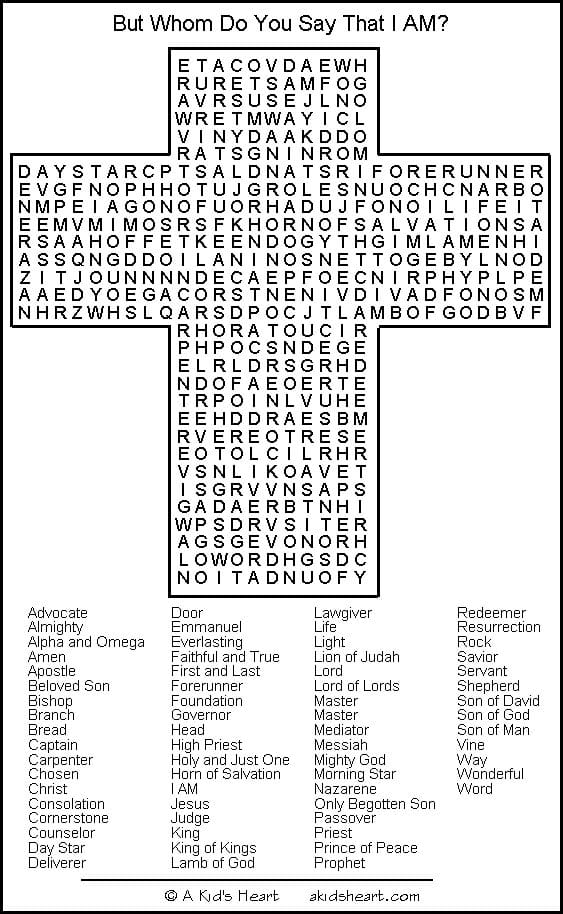 Bible Crossword Puzzle Beeloo Printable Crafts and Activities for Kids