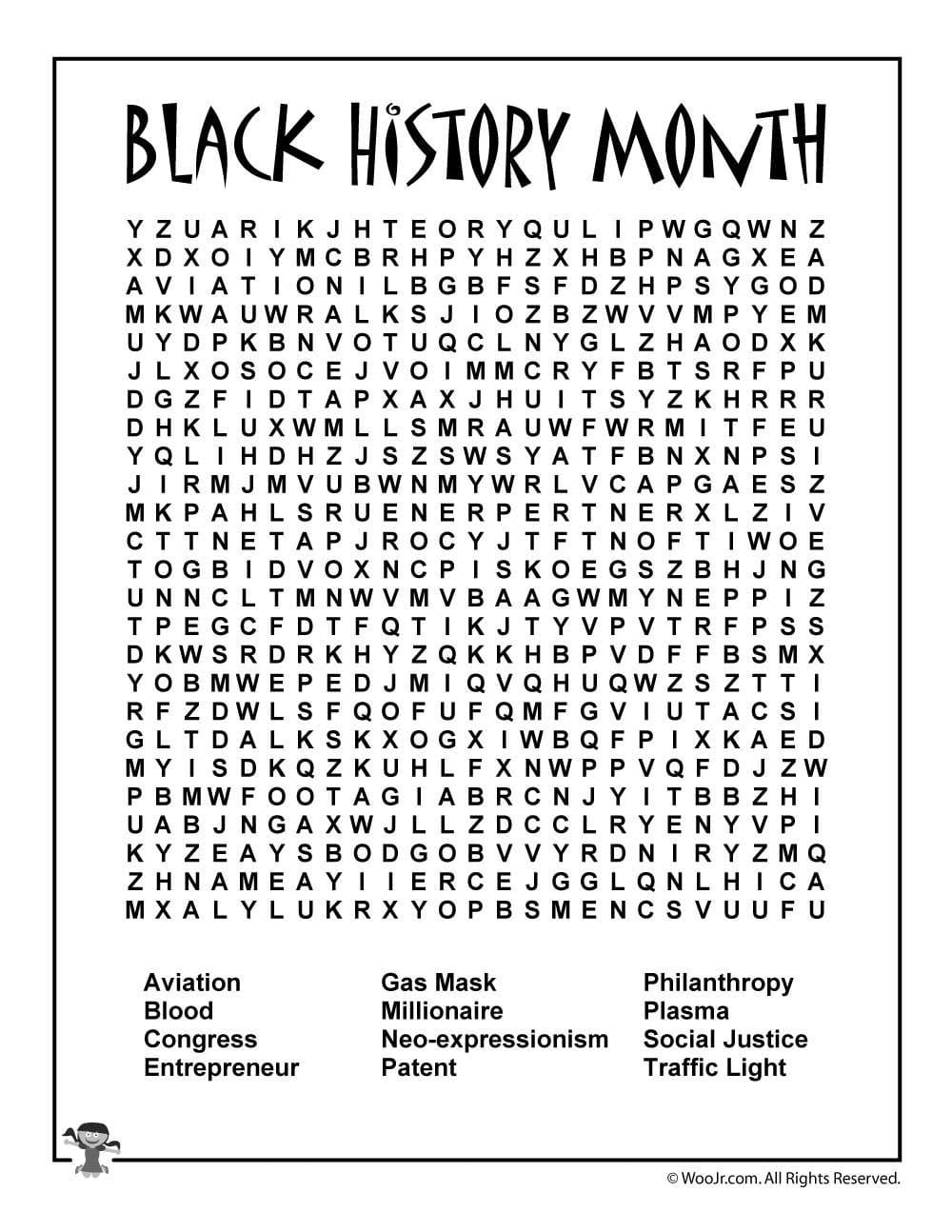 Free Printable Black History Crossword Puzzles