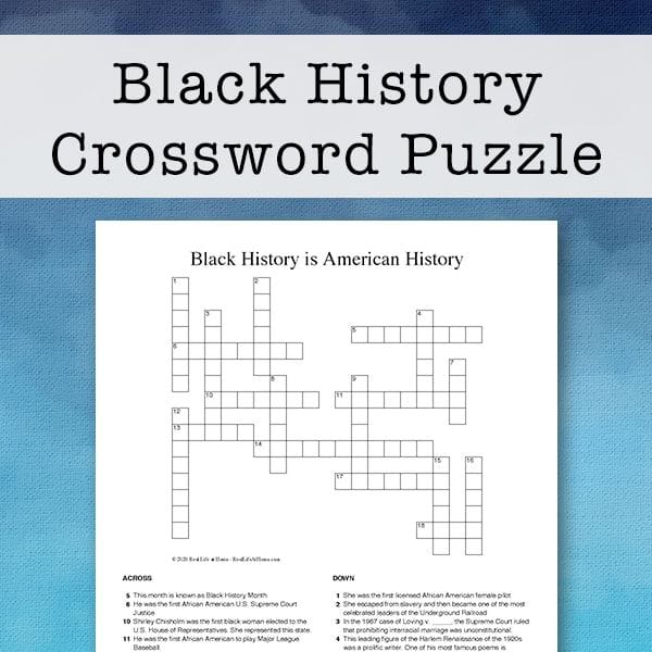 Free Printable Black History Crossword Puzzles