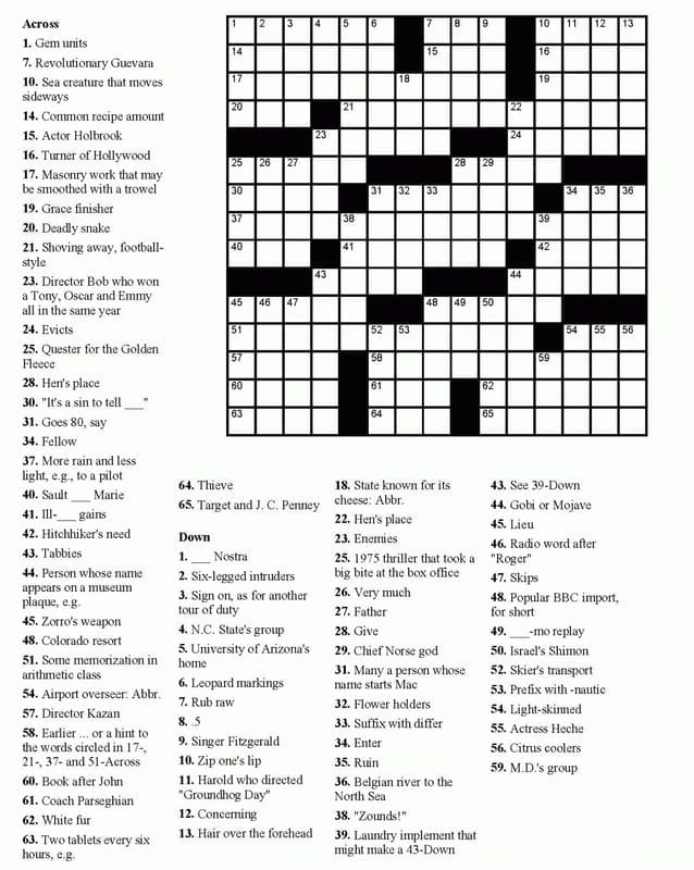 Make Your Own Crossword Puzzle Free Printable