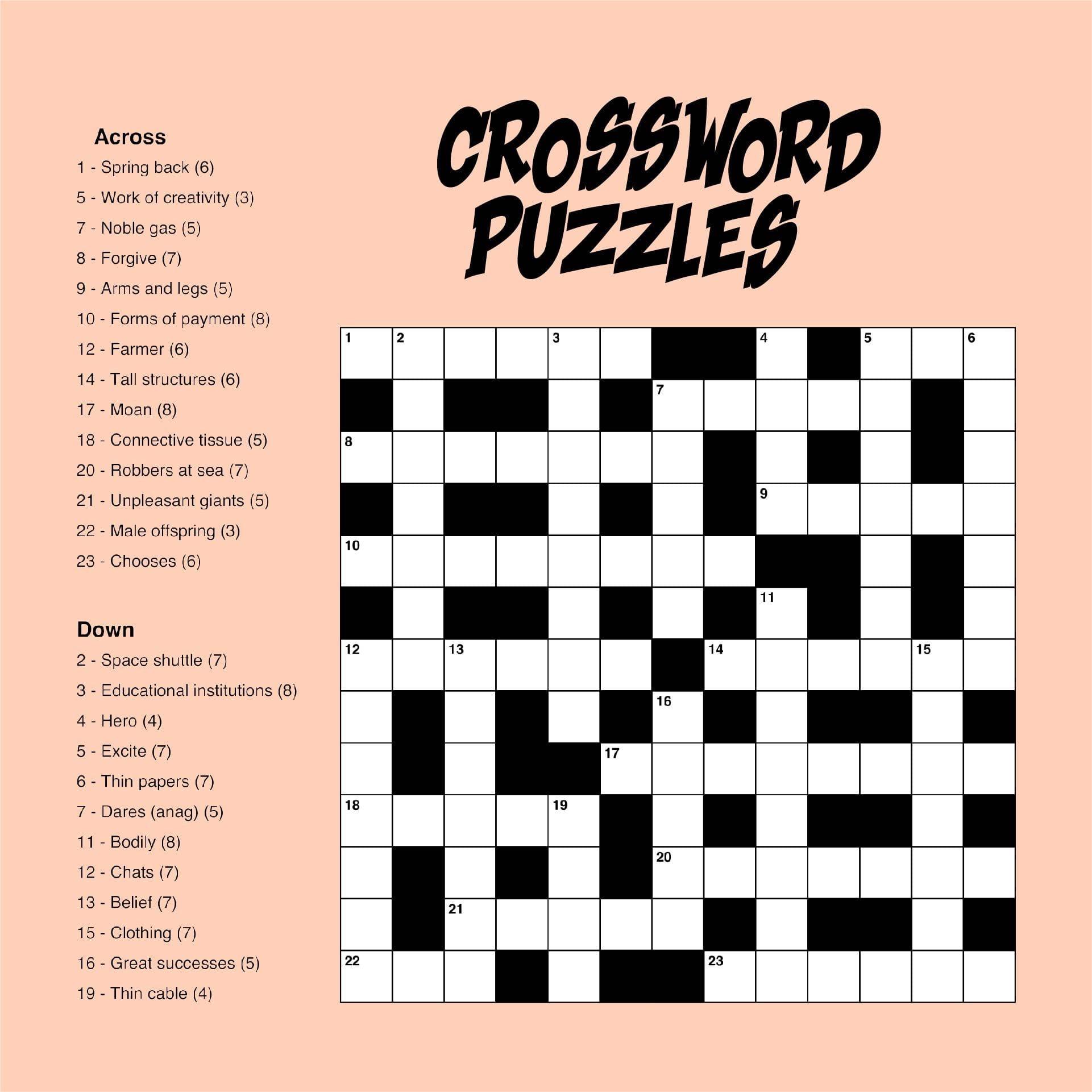 Make Your Own Crossword Puzzle Free Printable