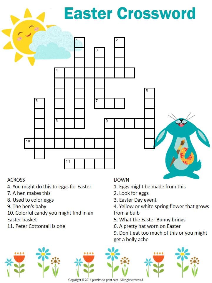 Free Printable Easter Crossword