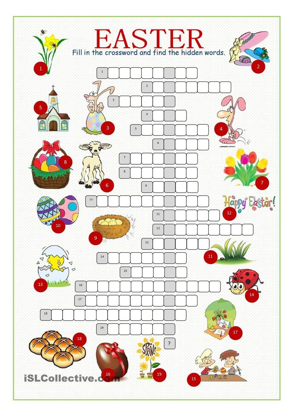 Favorite Free Printable Easter Crossword Puzzles For Adults Visual