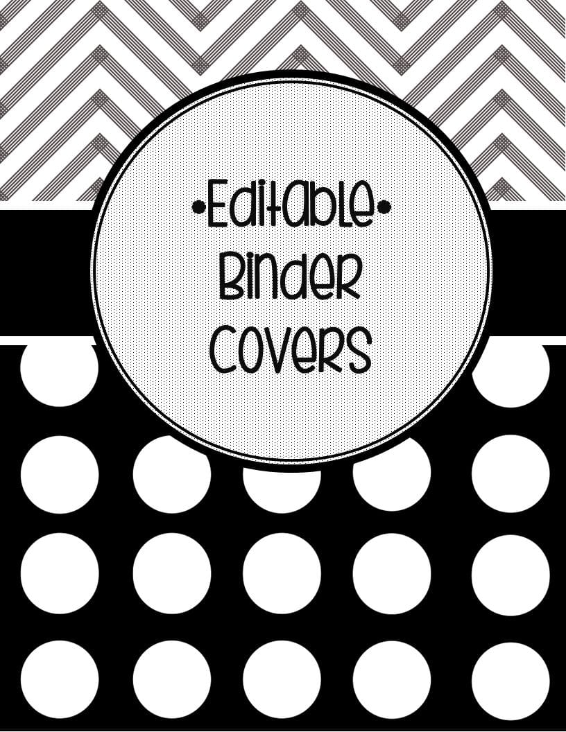 Free Editable Printable Binder Covers And Spines