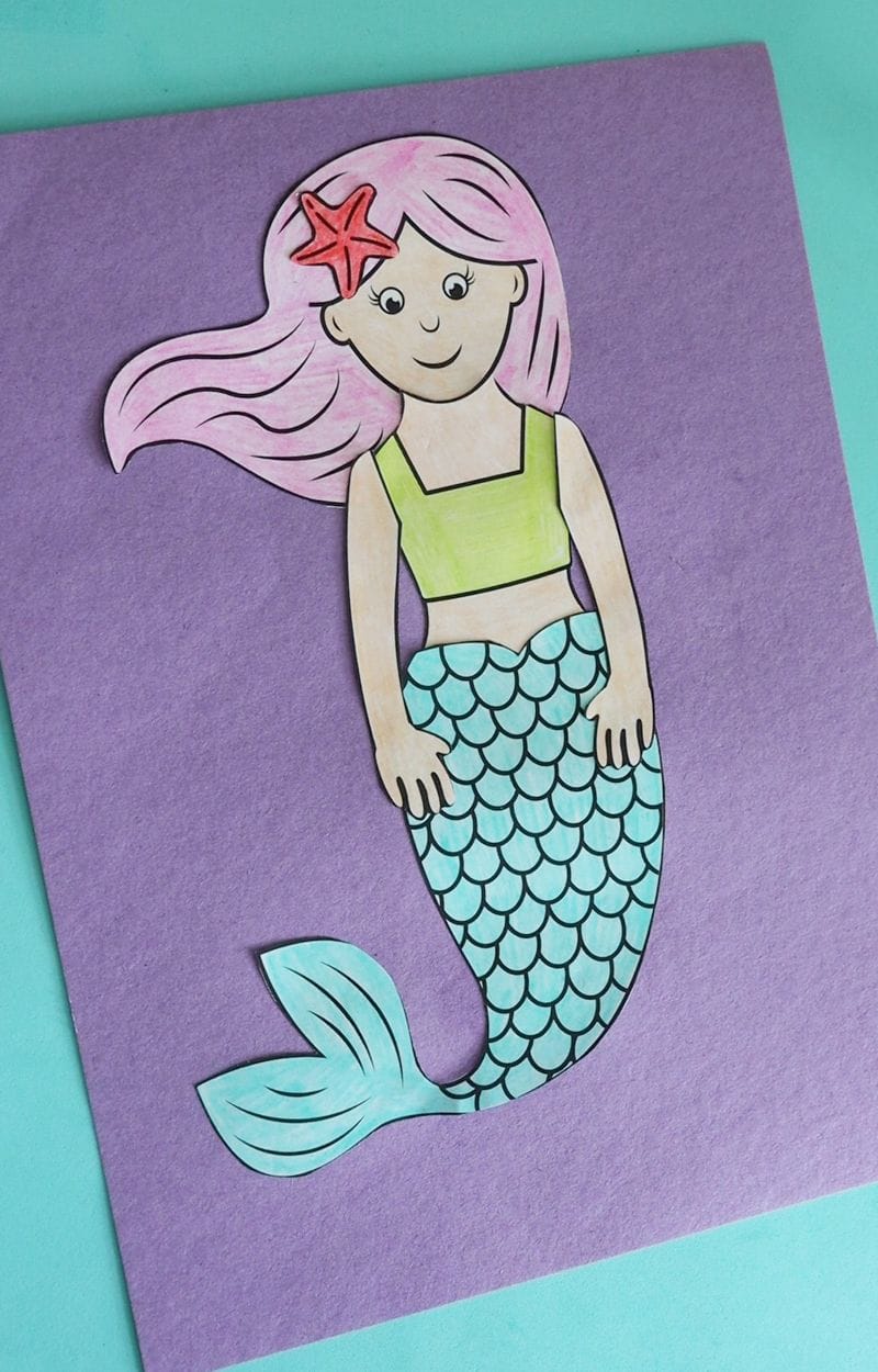 Free Printable Build a Mermaid Craft