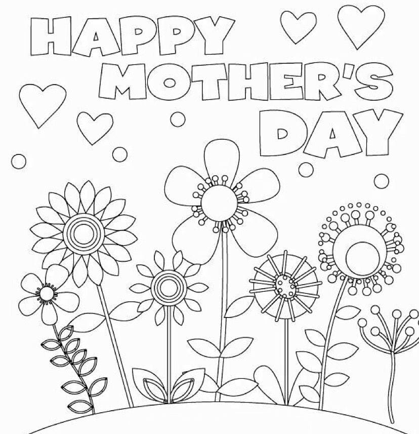 Free Printable Mothers Day Coloring Pages: 4 Designs