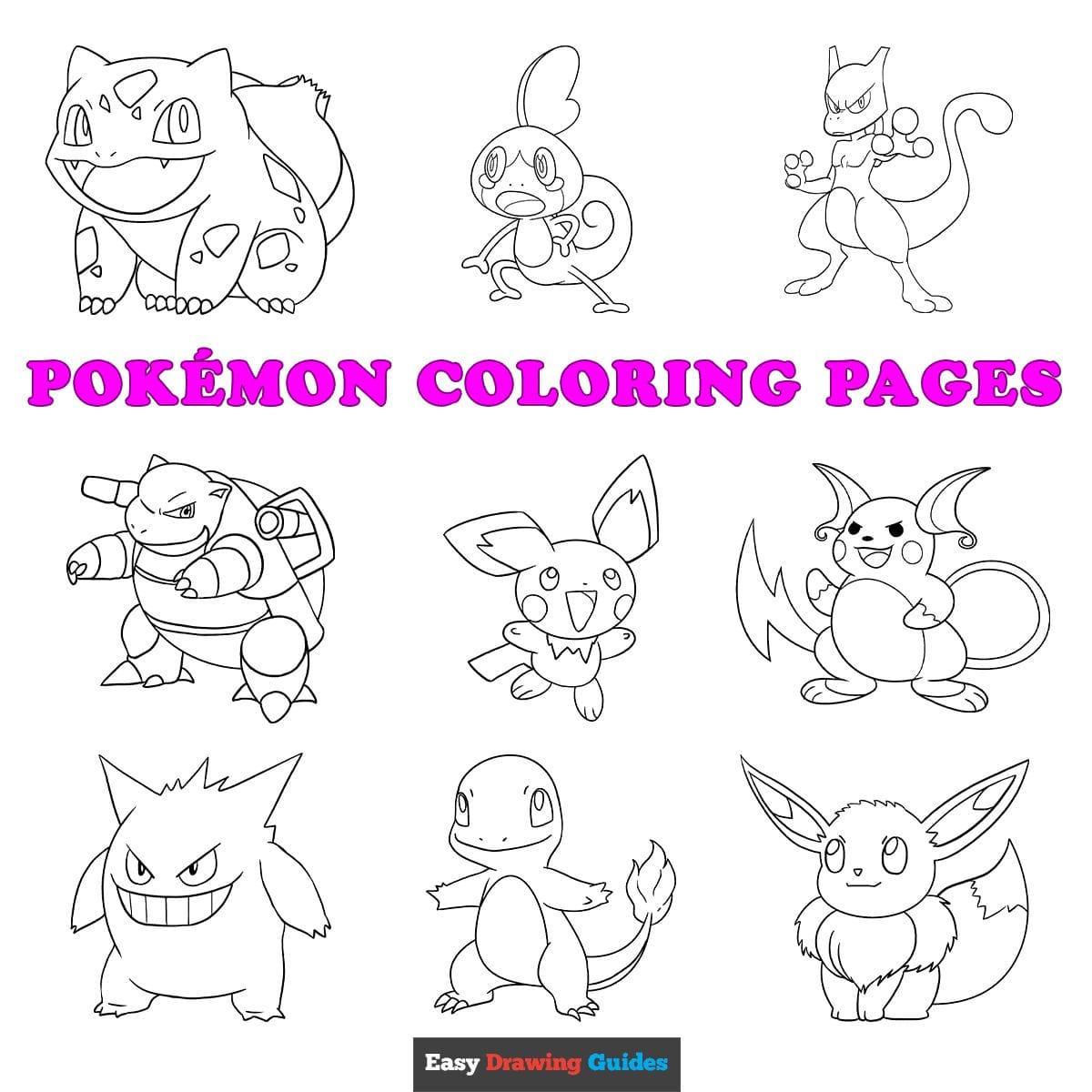 Pokemon Free Printable Coloring Pages