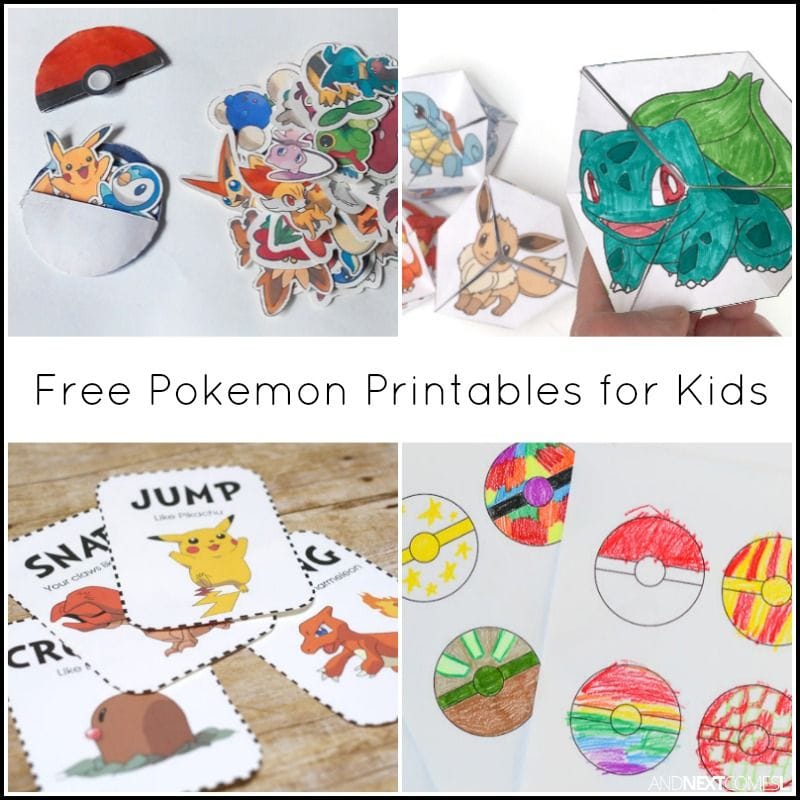 Free Printable Pokemon Printables