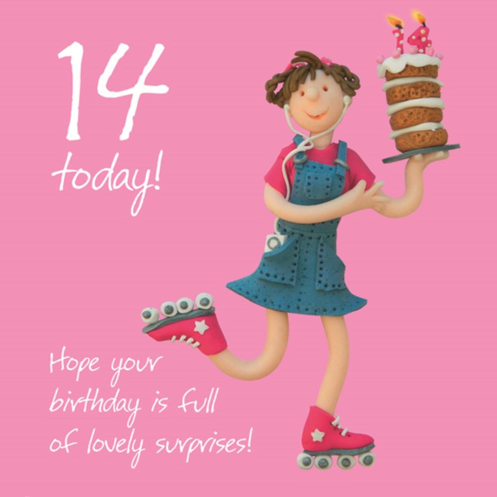 Custom Printable 14th Birthday Greeting