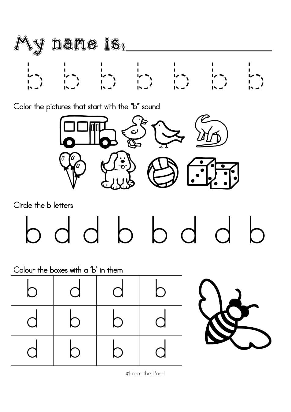 Printable B And D Letter Reversal Worksheets