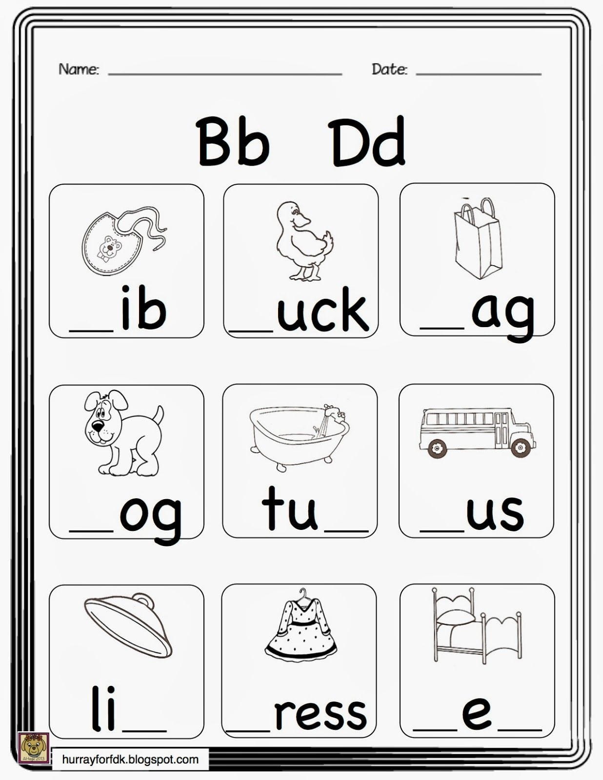 Free Printable B And D Letter Reversal Worksheets