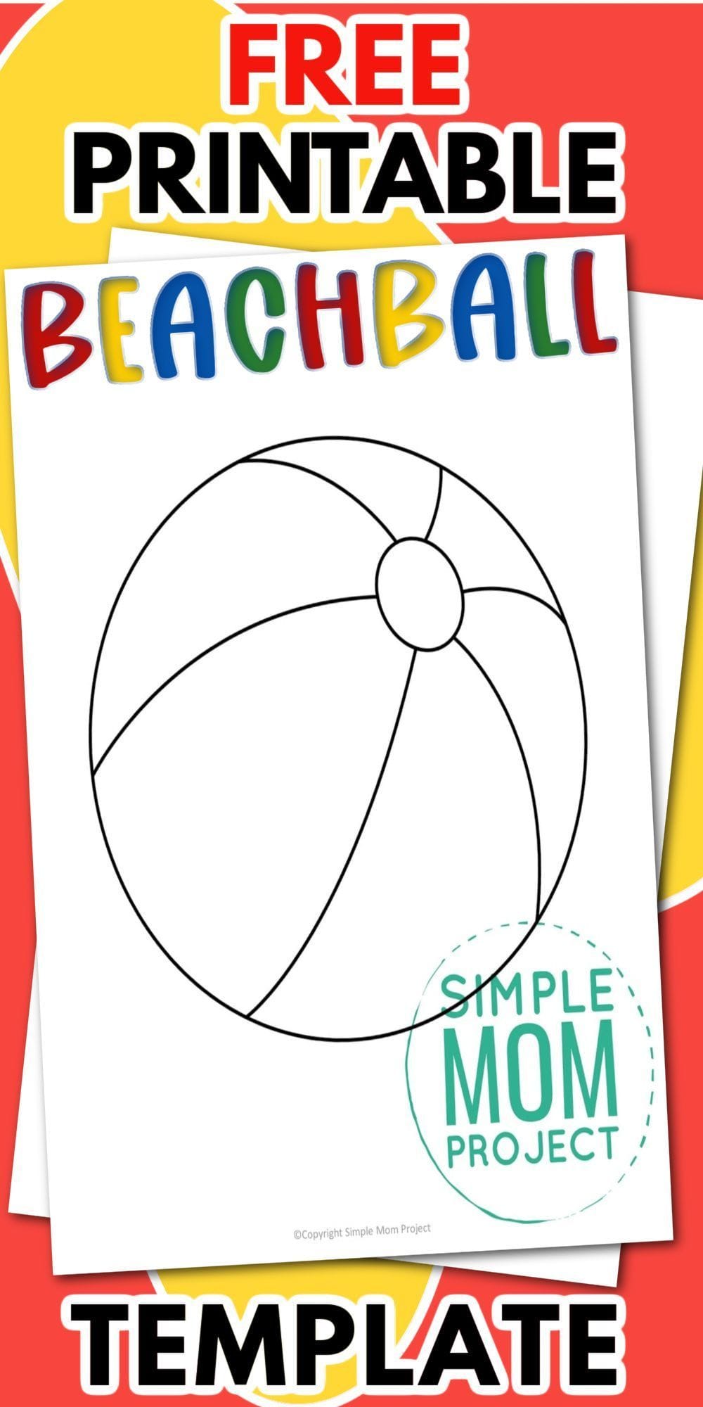 Free Printable Beach Ball Template