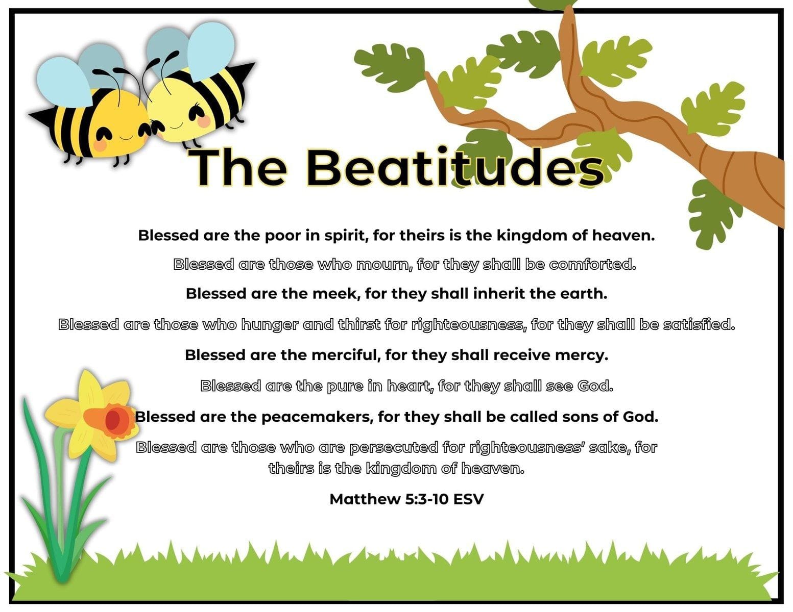 Free Beatitudes Printables