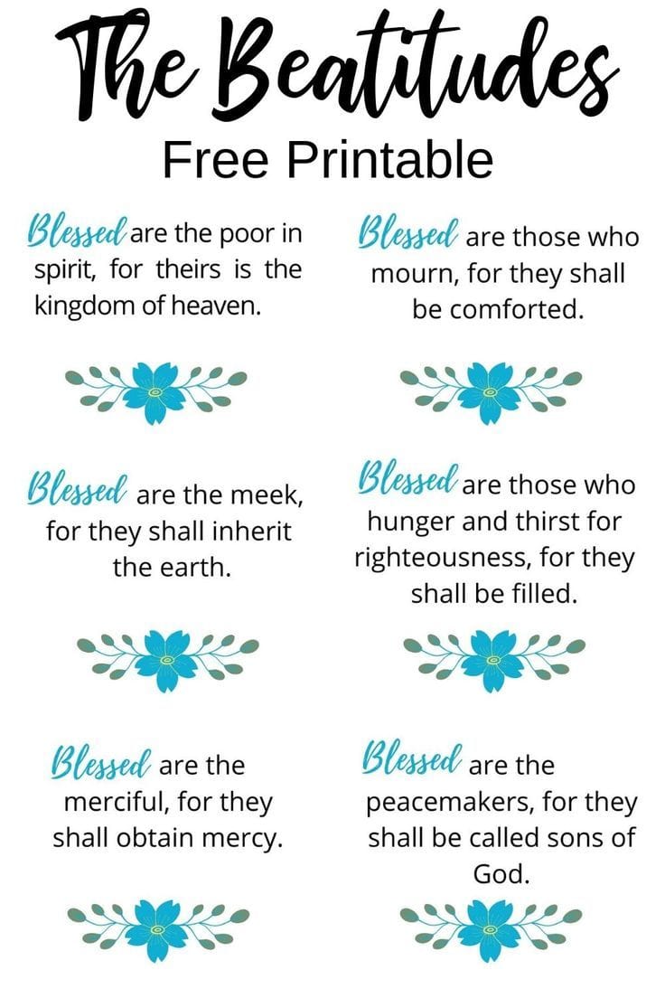 What are The Beatitudes in the Bible? Plus! Free Printable