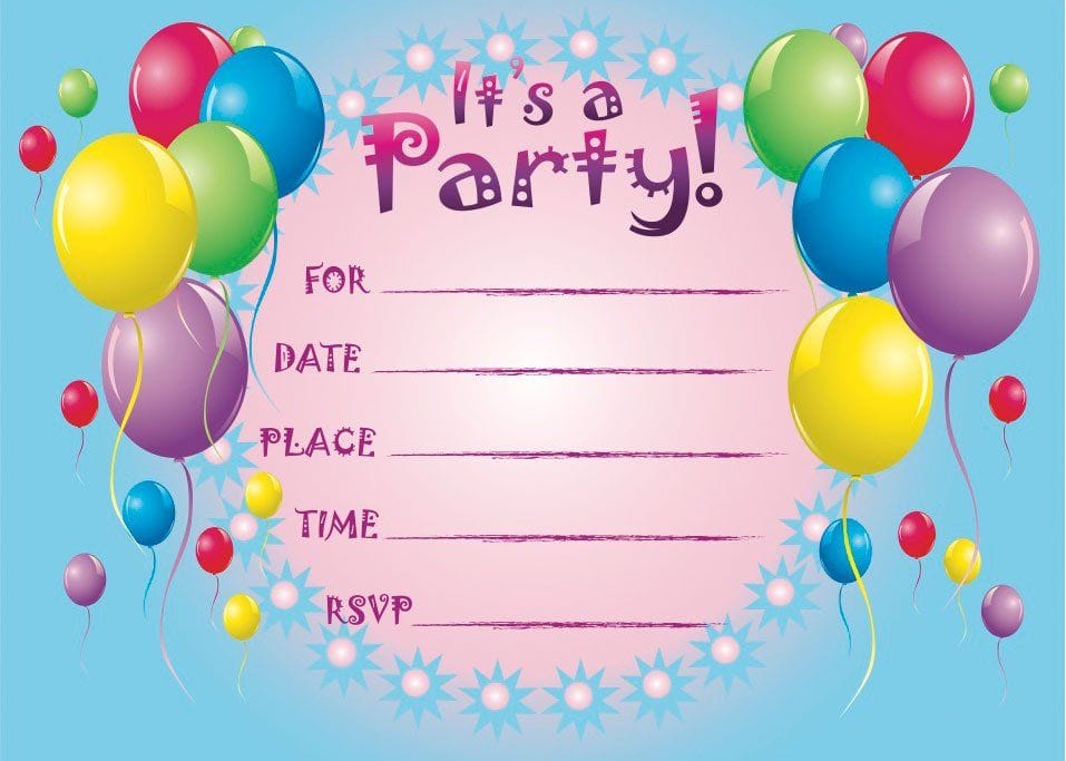 Free Printable Birthday Invitation Templates