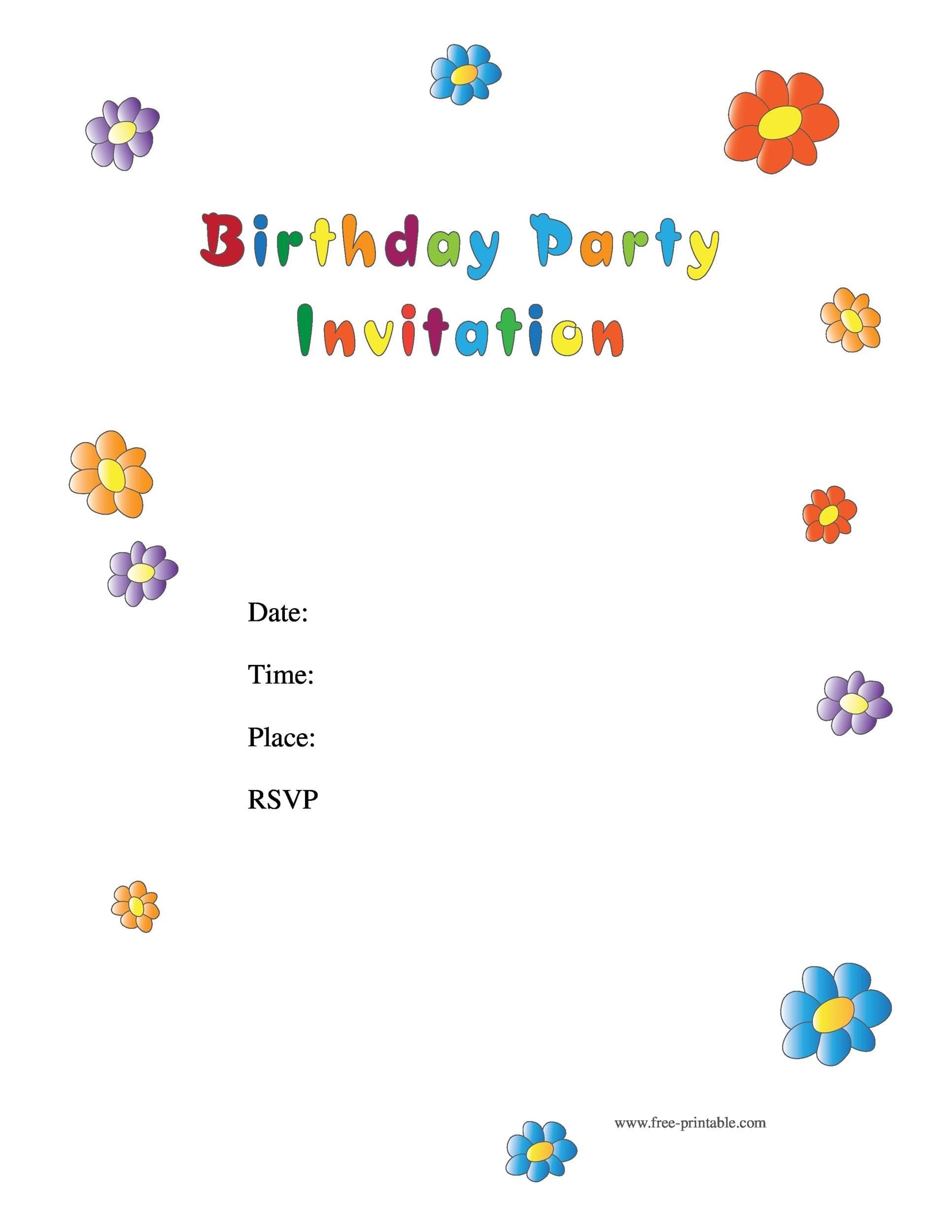 40+ Free Birthday Party Invitation Templates TemplateLab